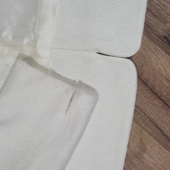 TAHARI ARTHUR S. LEVINE Cream Winter White Viscose Woven Blazer Jacket - Picture 8 of 15